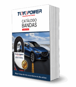 Descubre el Catálogo de Bandas Automotrices Toyopower 2025. Encuentra aplicaciones, equivalencias OEM y medidas para autos, camiones y servicio pesado en México.