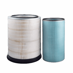 Filtro de aire Sakura A-9218-S para CAT 1W3637+1W3636, KOMATSU 581-02-12120+581-02-12130 y LIEBHERR AF0089900M+AF0088000