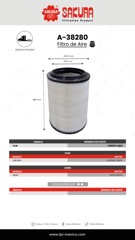 FILTRO DE AIRE FAW 1109070Q851 A-38280 | SAKURA FILTER