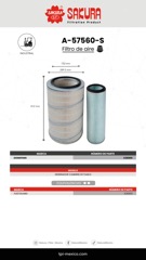 FILTRO DE AIRE DONGFENG K28900 A-57560-S | SAKURA FILTER