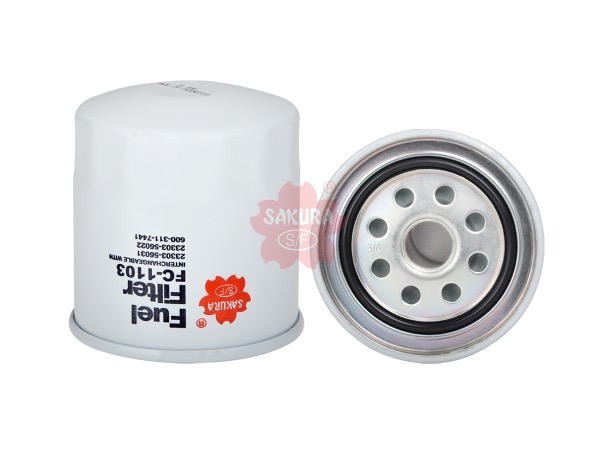 FILTRO DE COMBUSTIBLE TOYOTA 23303-56022 , 23303-56031 , HINO : 2330D-56031 , GM : 94414796 FC-1103 | P550057 FF5114 BF954 33386 | SAKURA FILTER