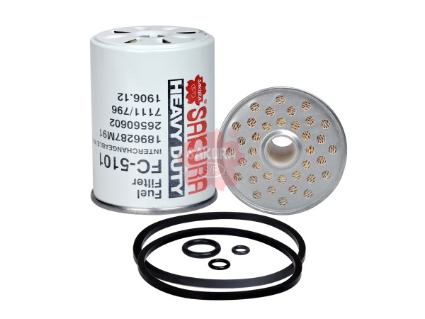 FILTRO DE COMBUSTIBLE MASSEY FERGUSON 1896287M91 , PERKINS : 2650097 , 26560602 FC-5101 | P556287 FF4052A BF884 33196 | SAKURA FILTER